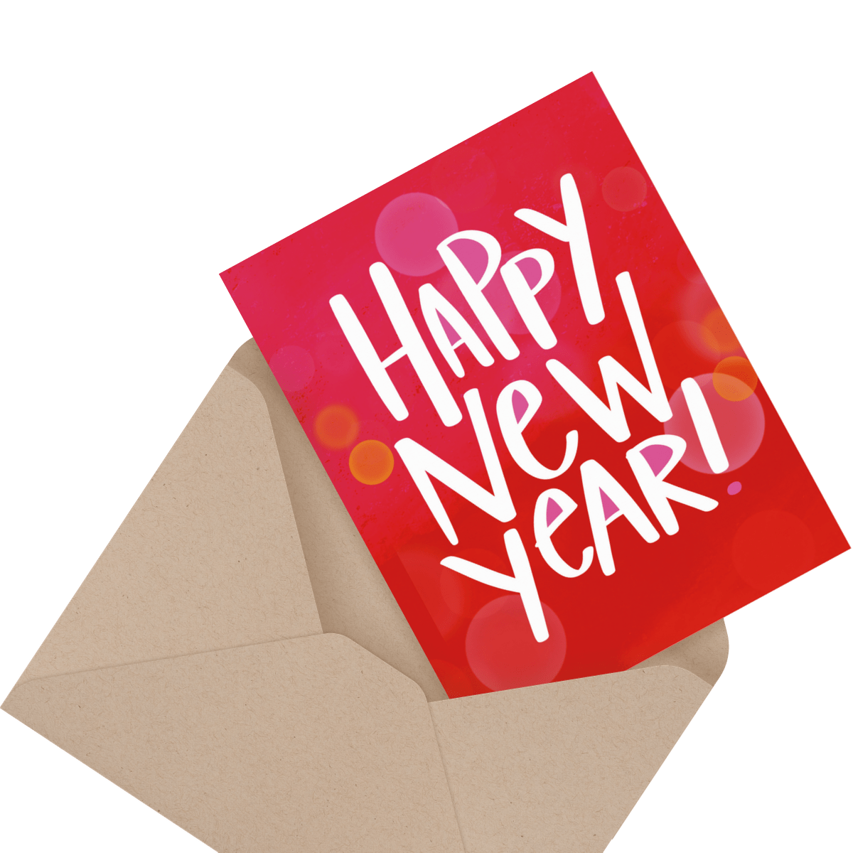 B1567 Box Set of 12 Happy F*ckin New Year Funny New Year Paper Cards /Envelopes 