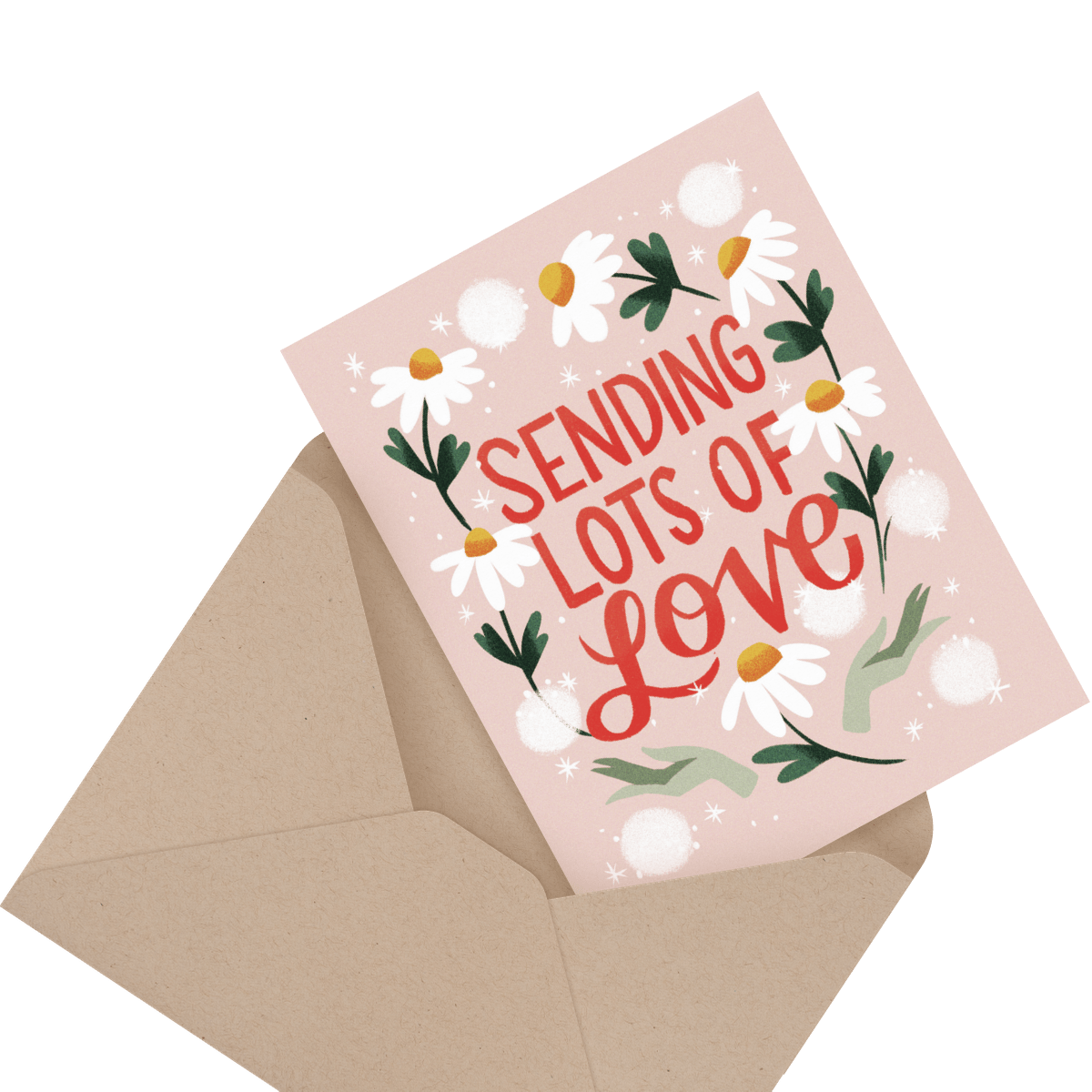 Sending lot's of love card