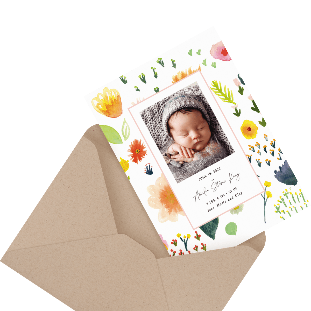 adorable custom photo baby card