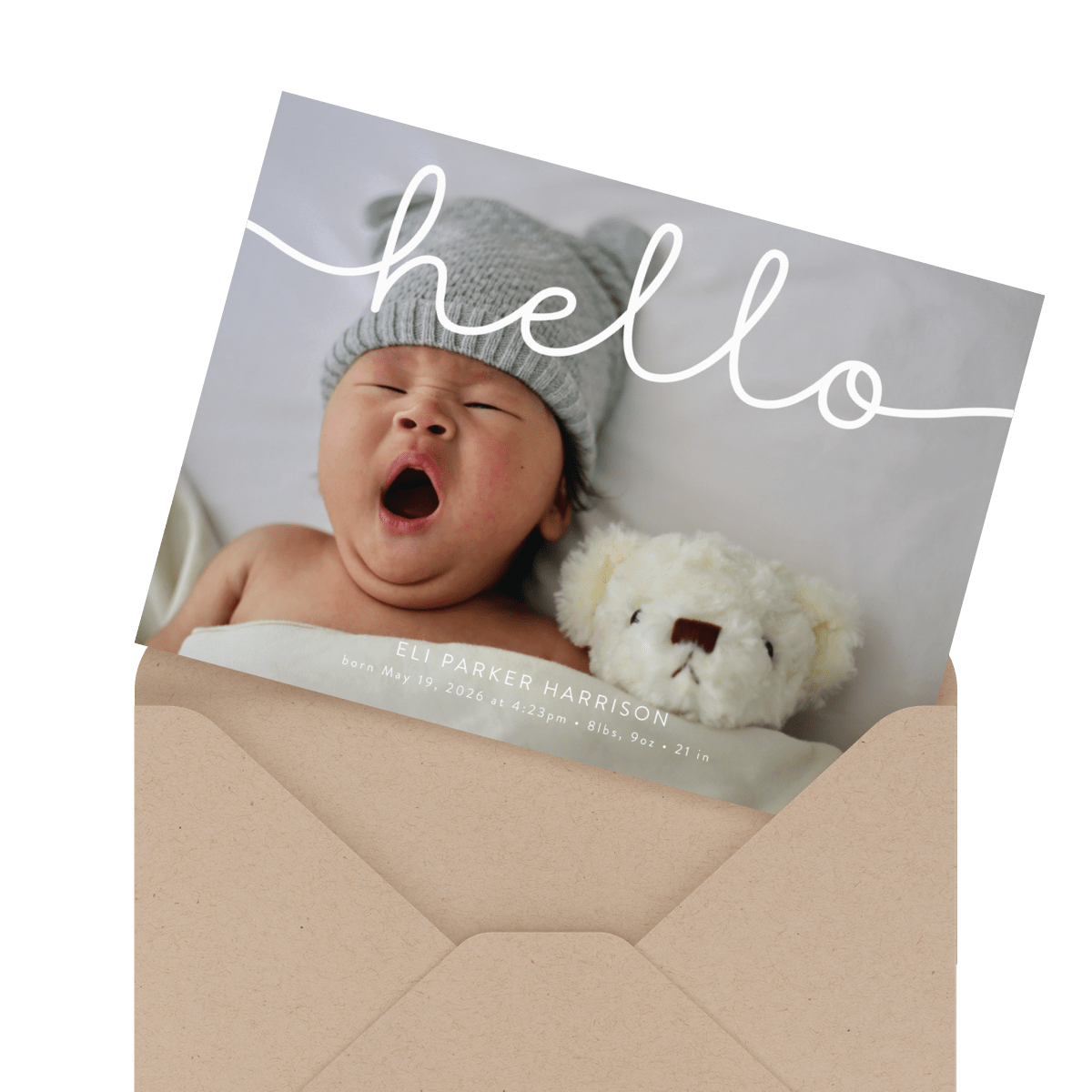 adorable custom photo baby card