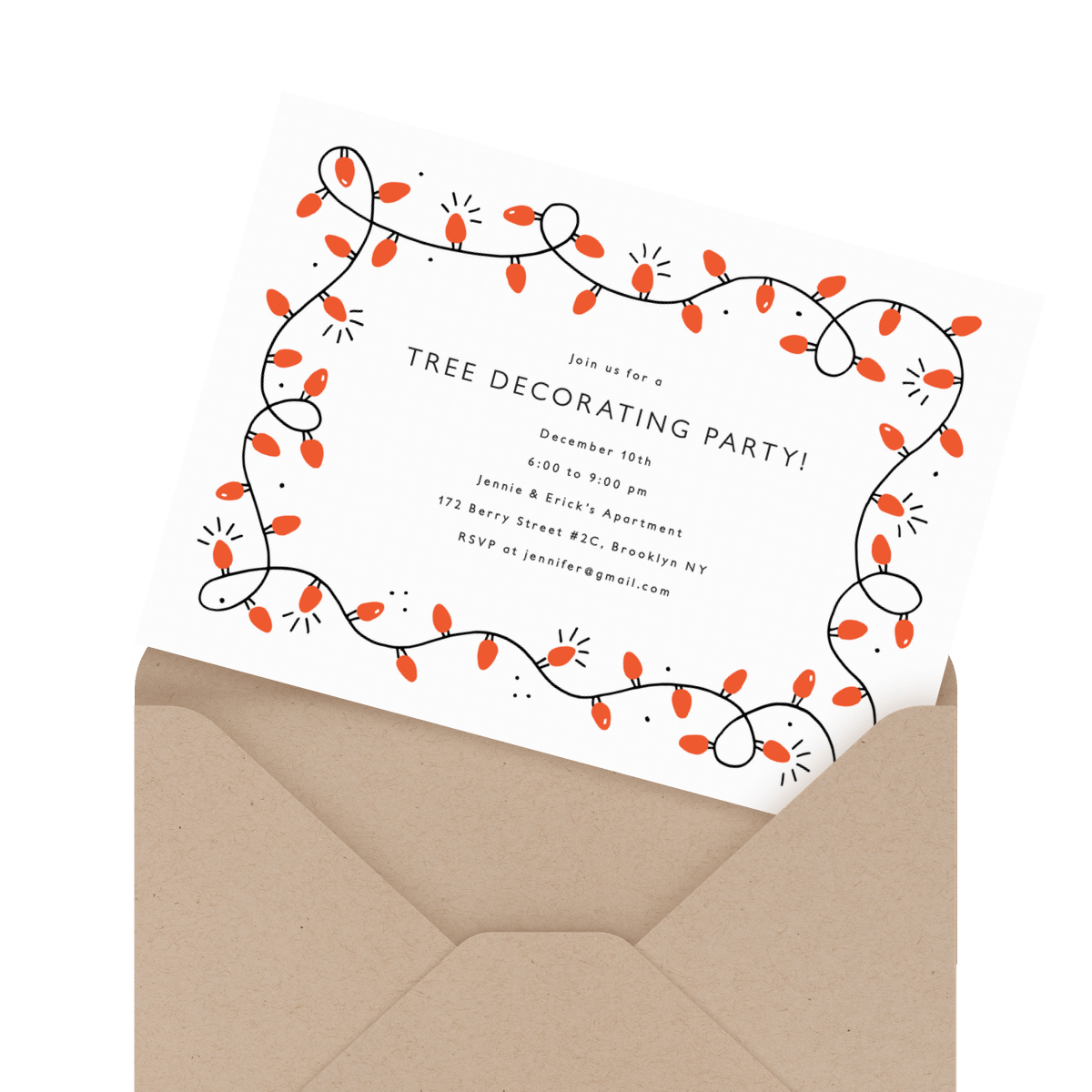 cheerful new years eve holiday party invite
