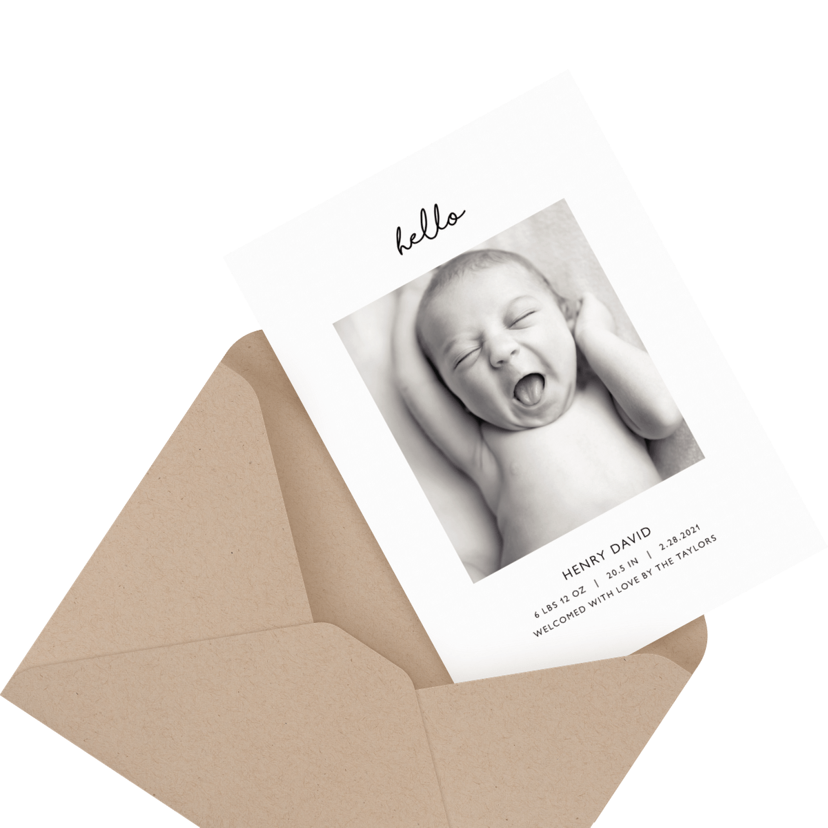 Cute baby cards, mailed for you.