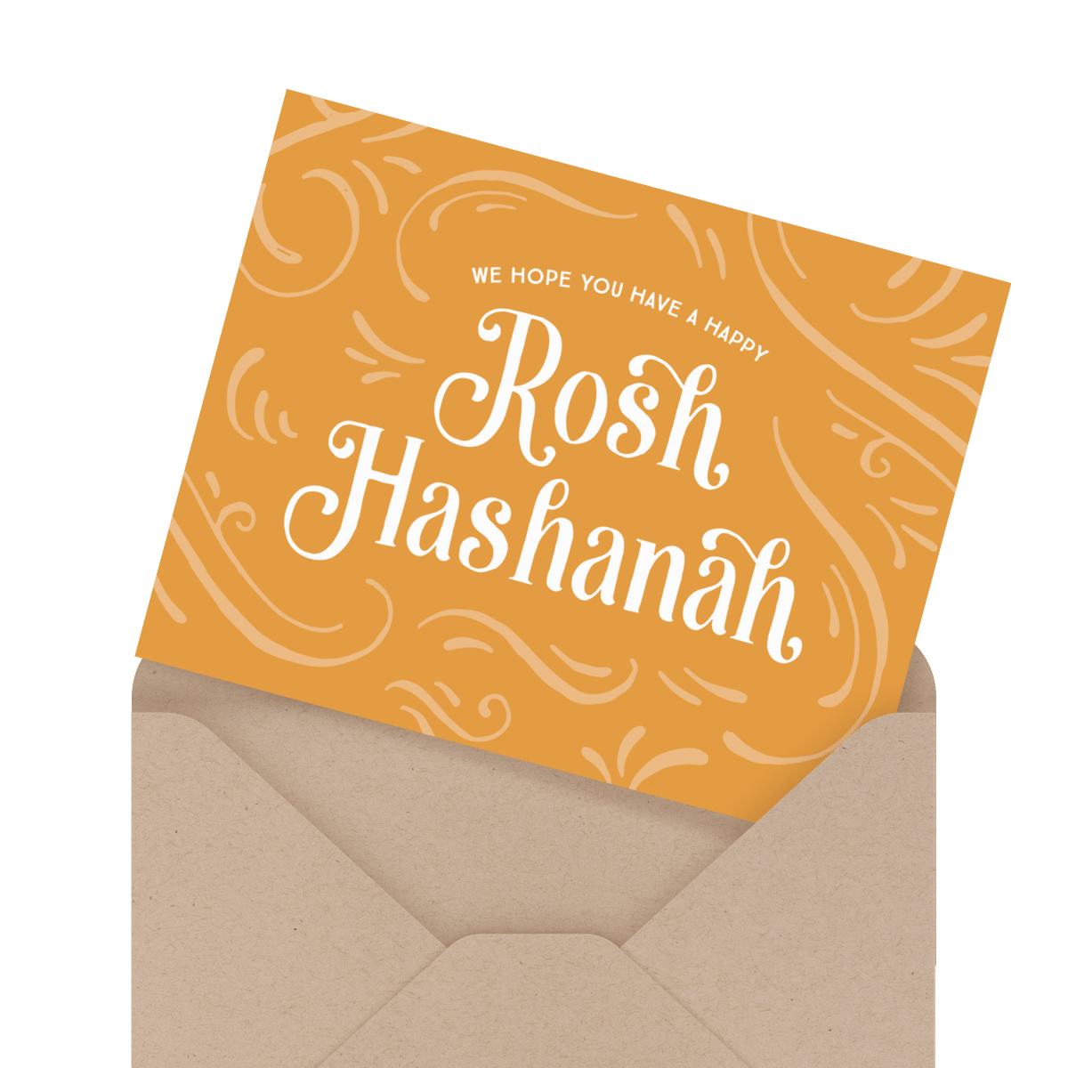 gold rosh hashanah card