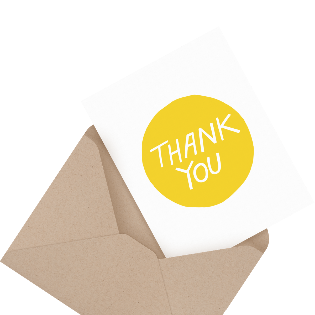 Custom gorgeous thank you card in envelope