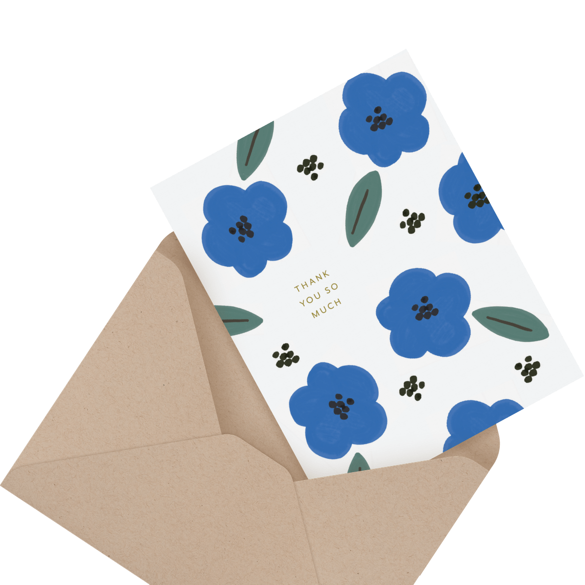 Custom gorgeous thank you card in envelope