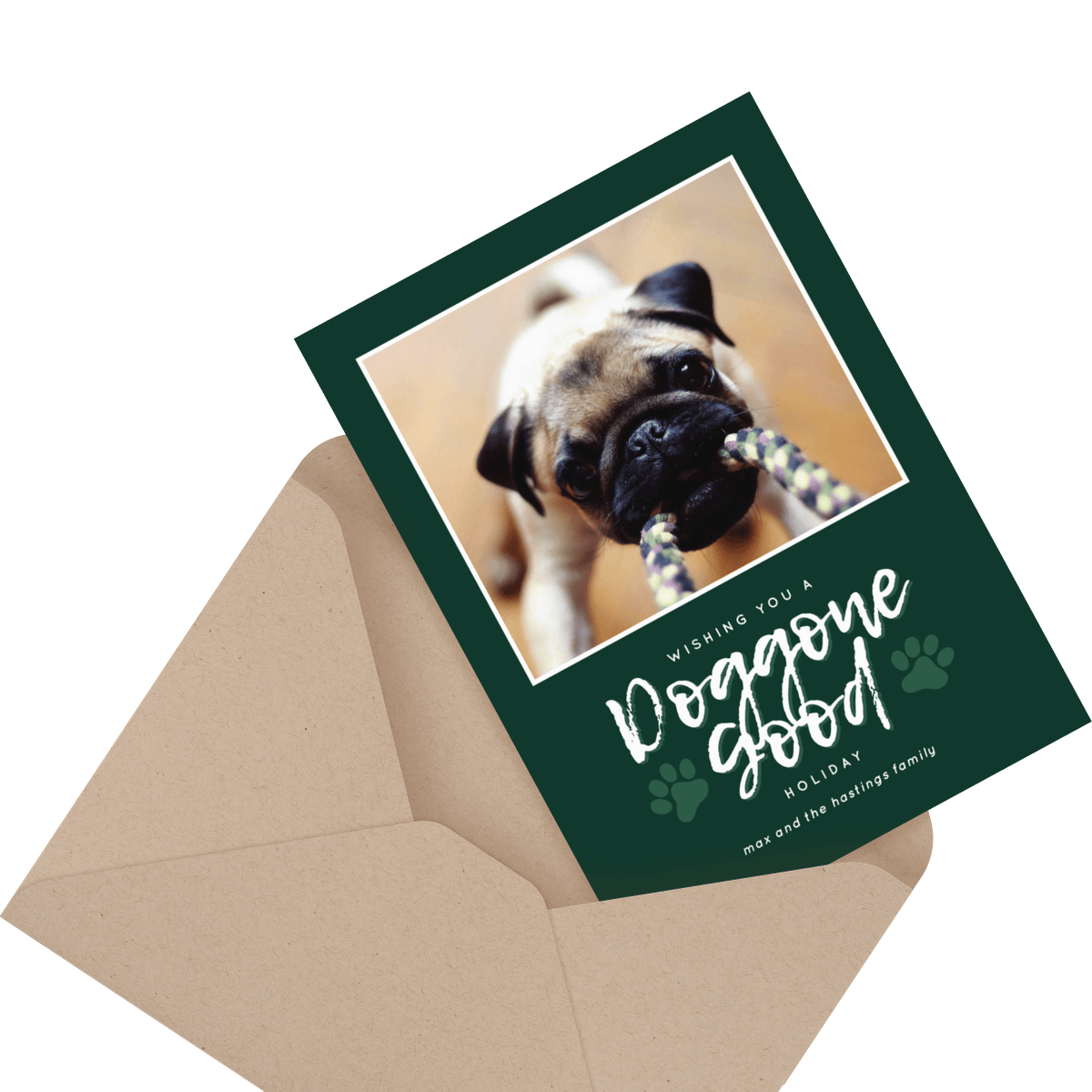 cute weiner dog holiday card