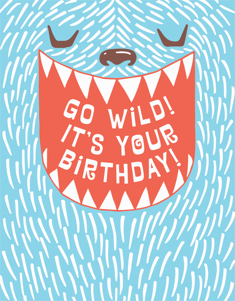 Cute Monster Birthday Card