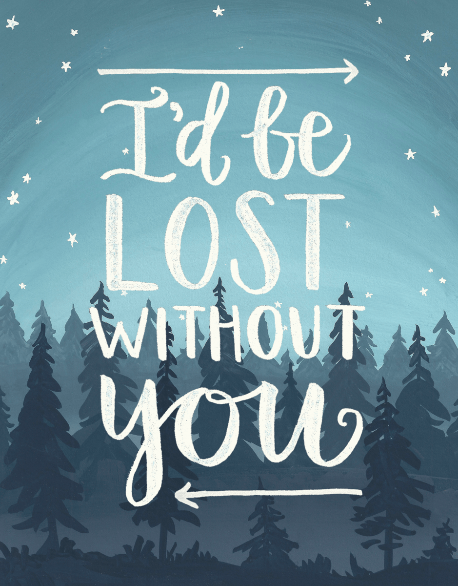 Lost Without You Love Card