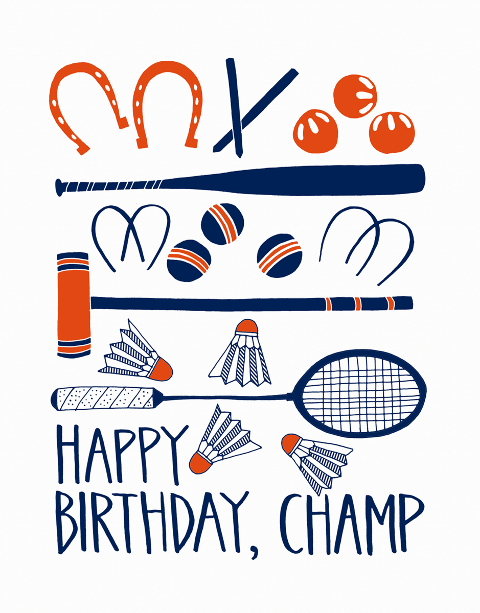 Lawn Sports Birthday Card
