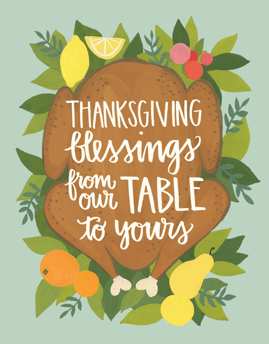 Rustic Blessings Thanksgiving Card