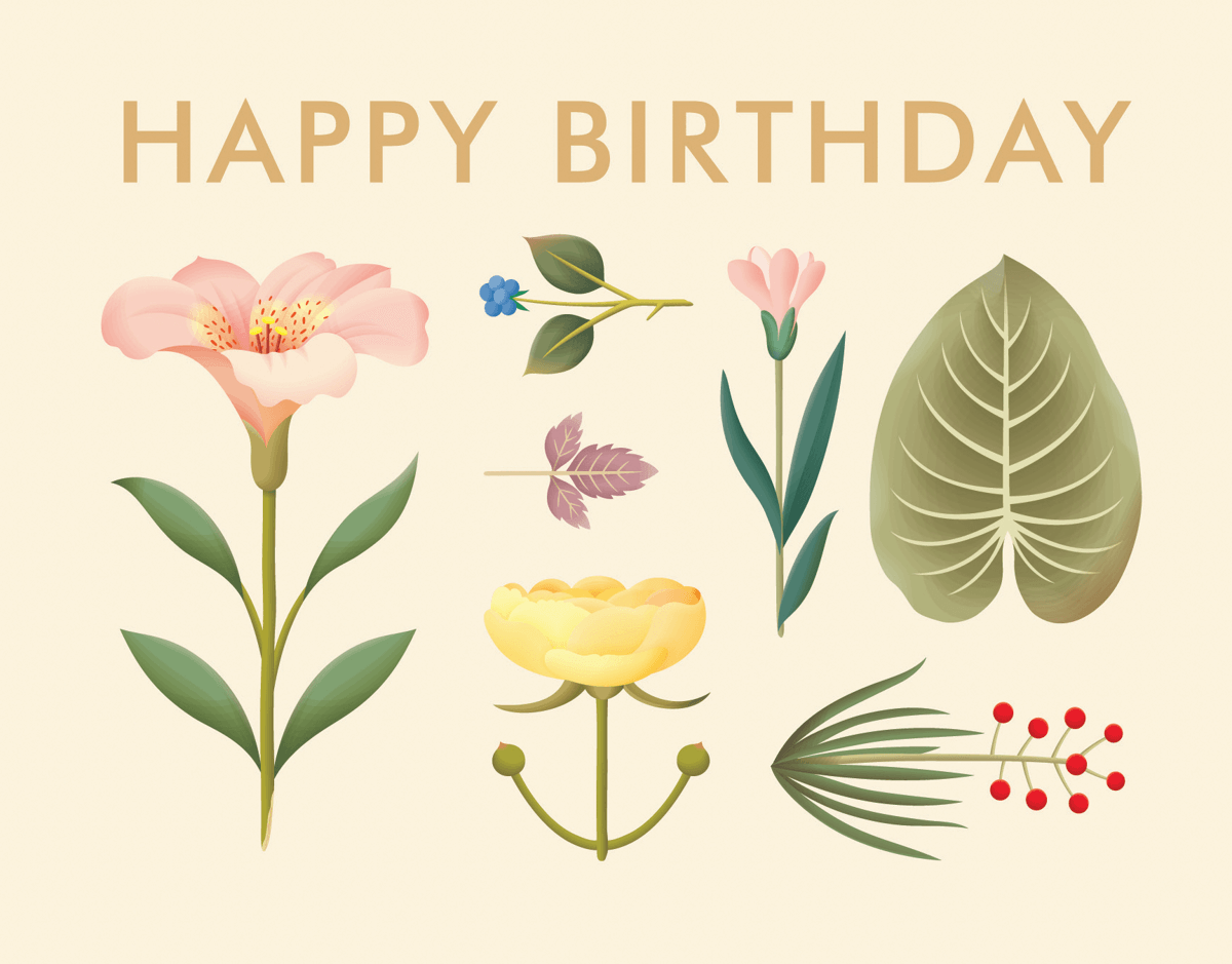 Simple Birthday Plants 