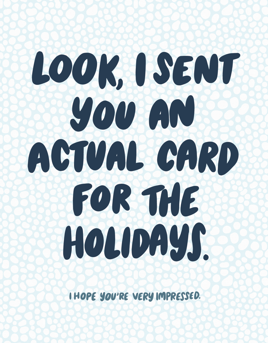 Actual Card Holidays