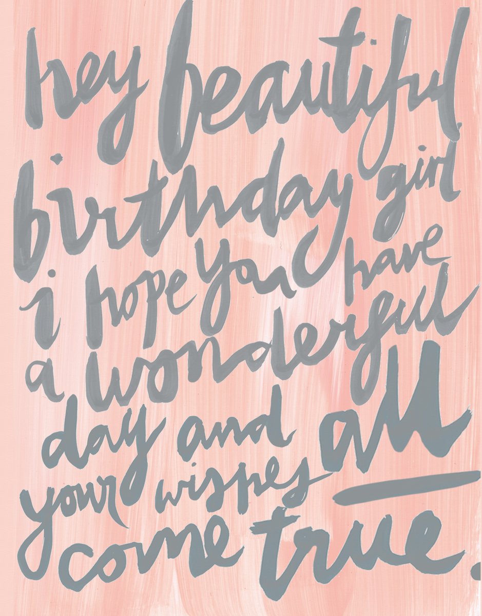 Painterly Birthday Girl Birthday Card