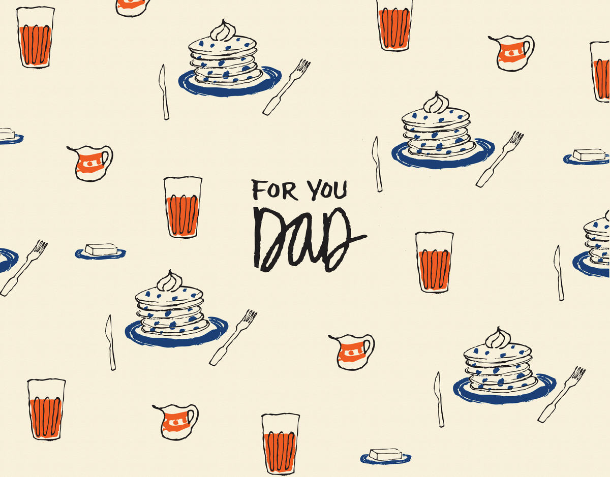 Hand drawn doodle father's day card