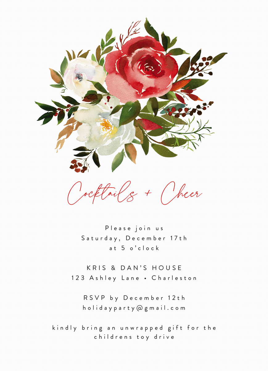 Christmas Cocktails Invite