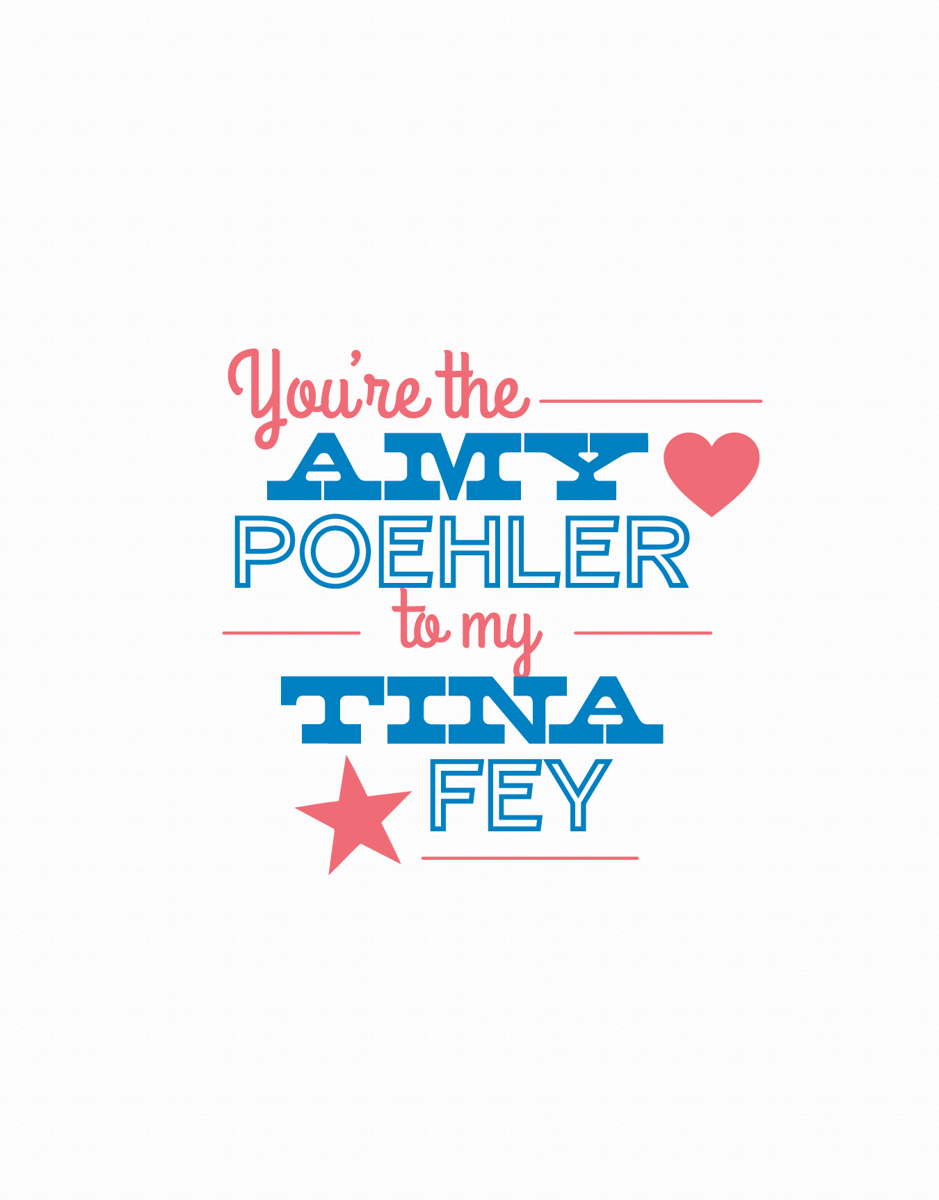 Amy Koehler and Tina Fey Friendship Card