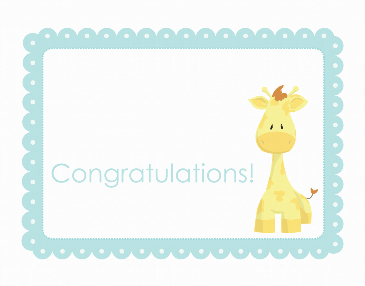 Playful Giraffe Congratulations Card
