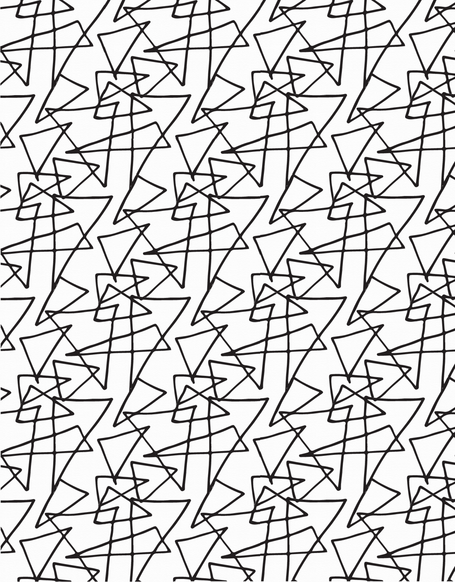 black triangle pattern stationery