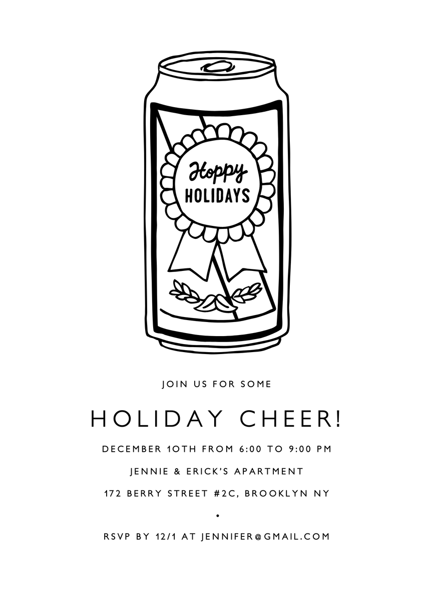 Hoppy Holidays Invite