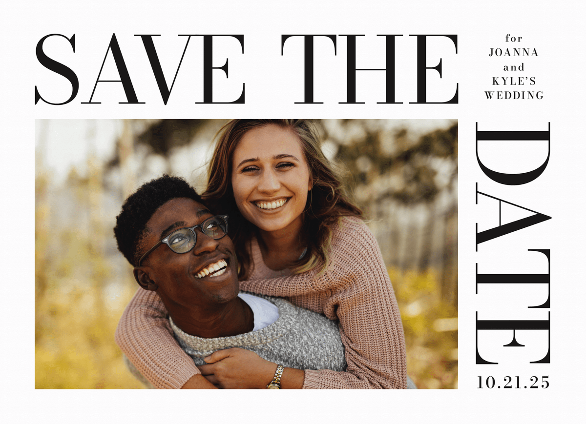 Corner Text Save The Date