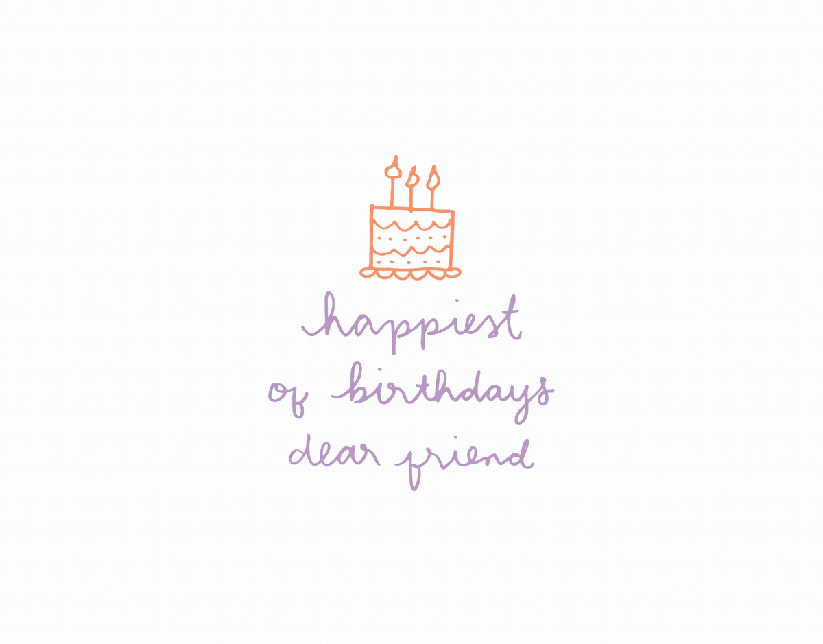 Cake Doodle Happiest of Birthdays Greeting