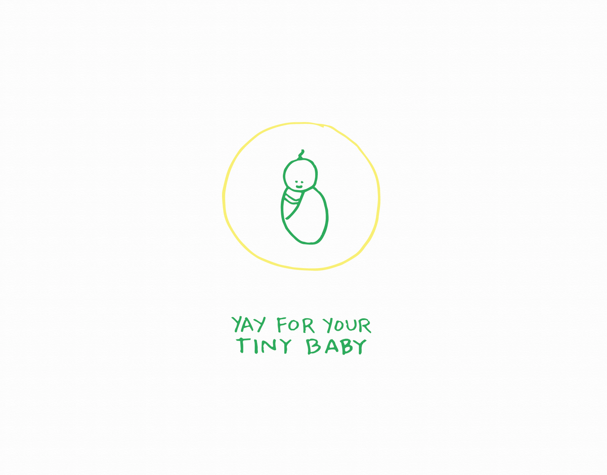Charming Yay For Your Tiny Baby Congratulations Card