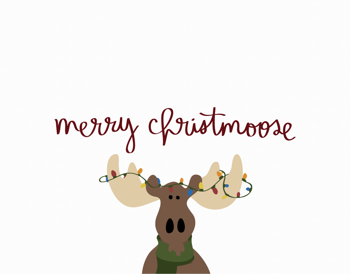 Merry Christmoose Holiday Card