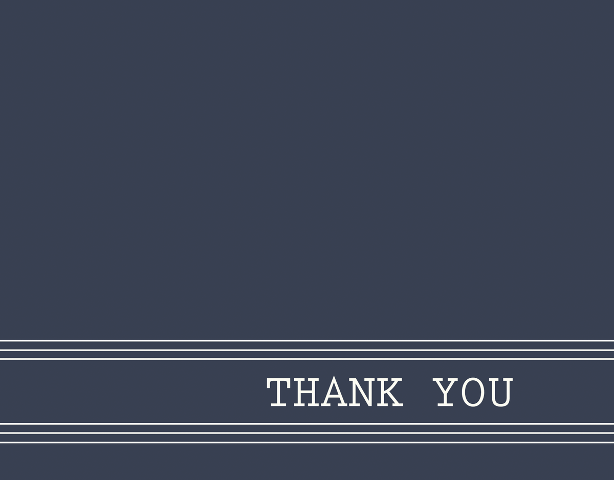 Masculine Handsome Navy Thank You Note