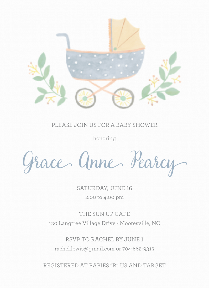 Baby Shower Carriage