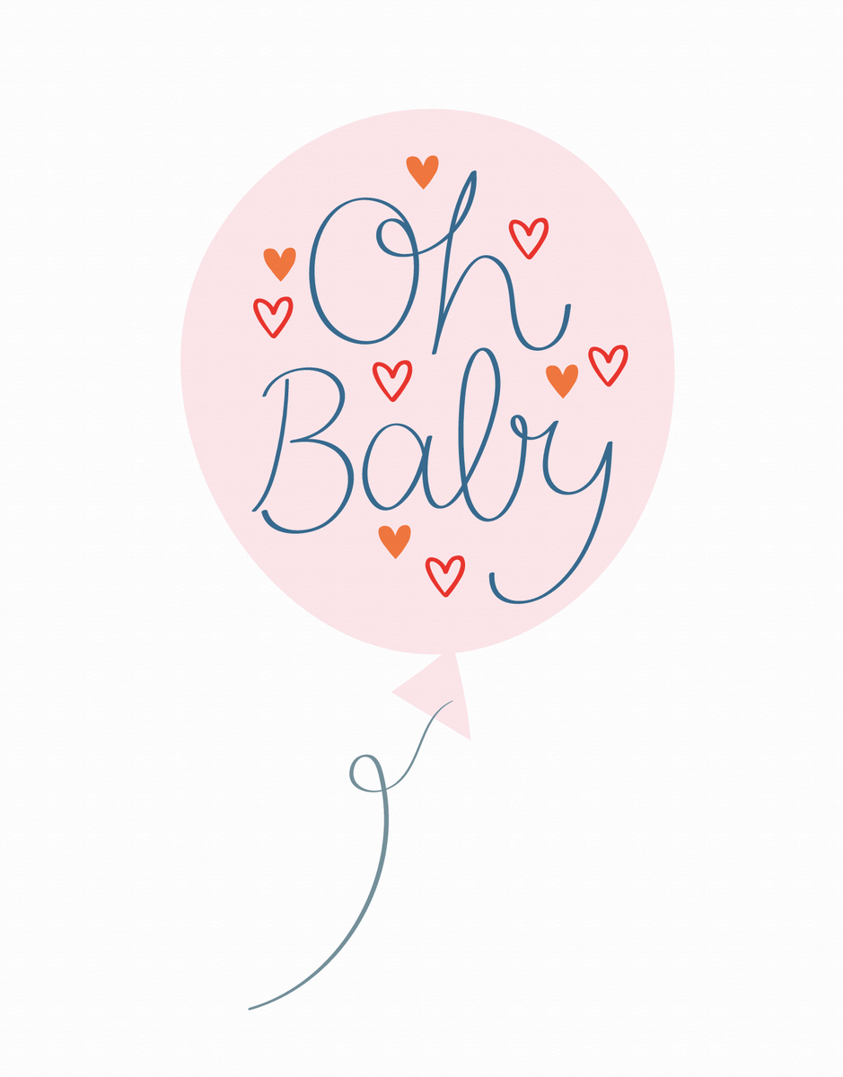 Oh Baby Balloon Pink