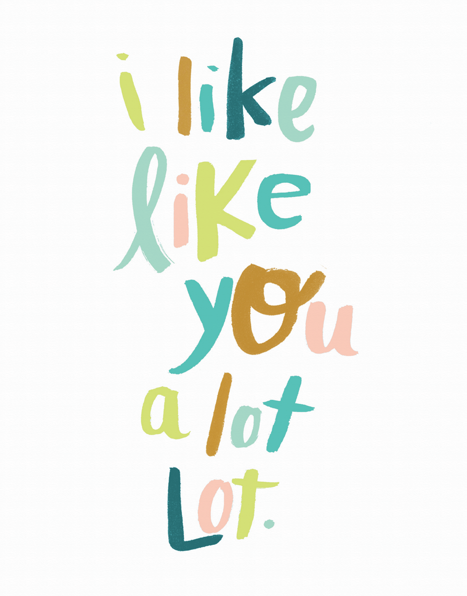 Quirky I Like You Card
