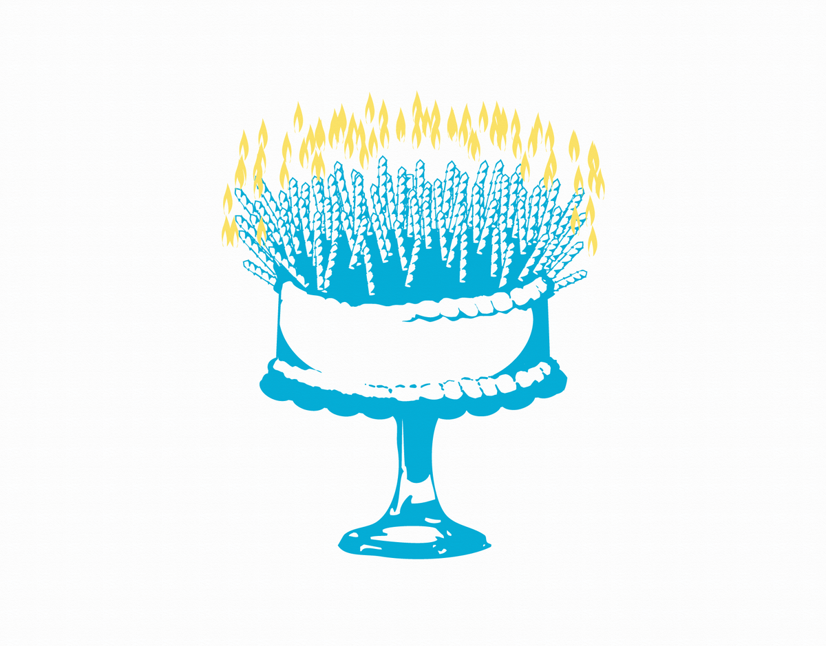 Trendy Cake Birthday Card
