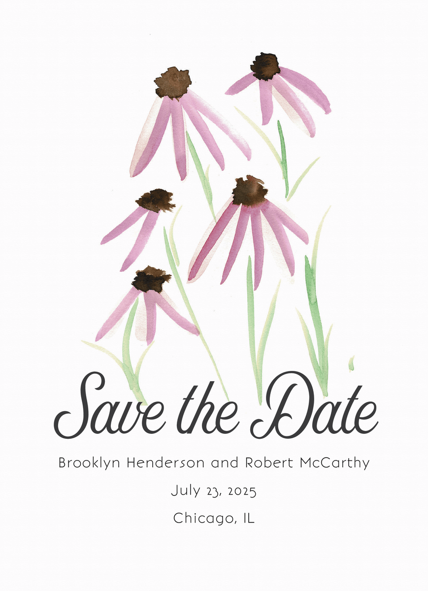 Save The Date Coneflowers