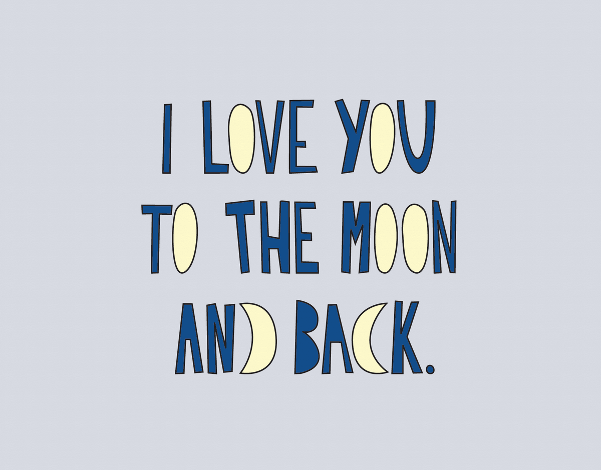 Love You To The Moon Valentine's Card