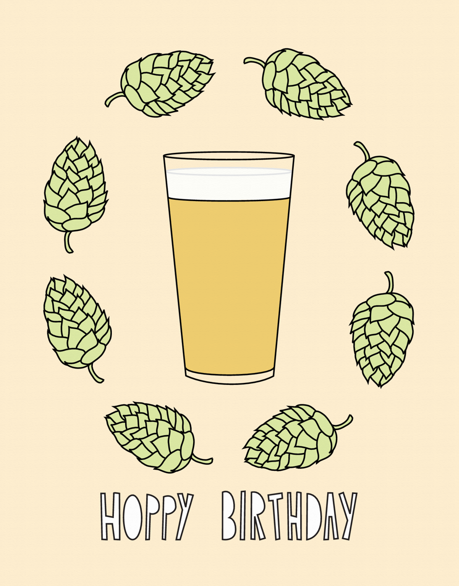 Funny Beer Birthday Card