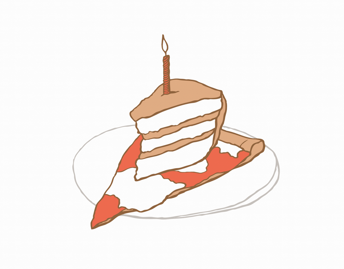 Pizza Cake Birthday Card