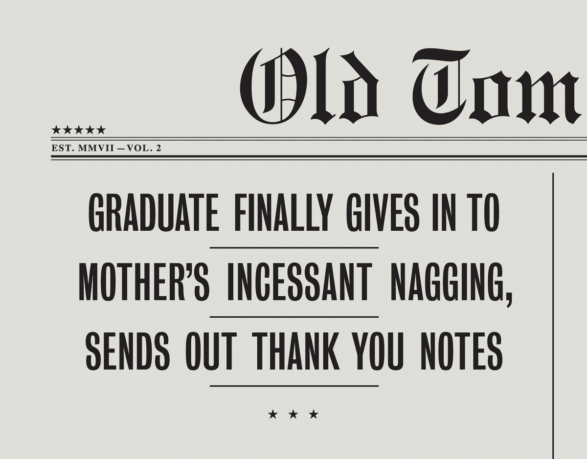 Sarcastic Graduate Thank You Note