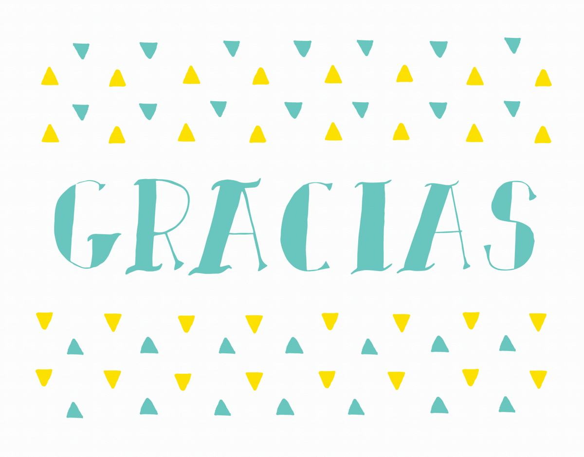Hand Lettered Gracias Thank You Card