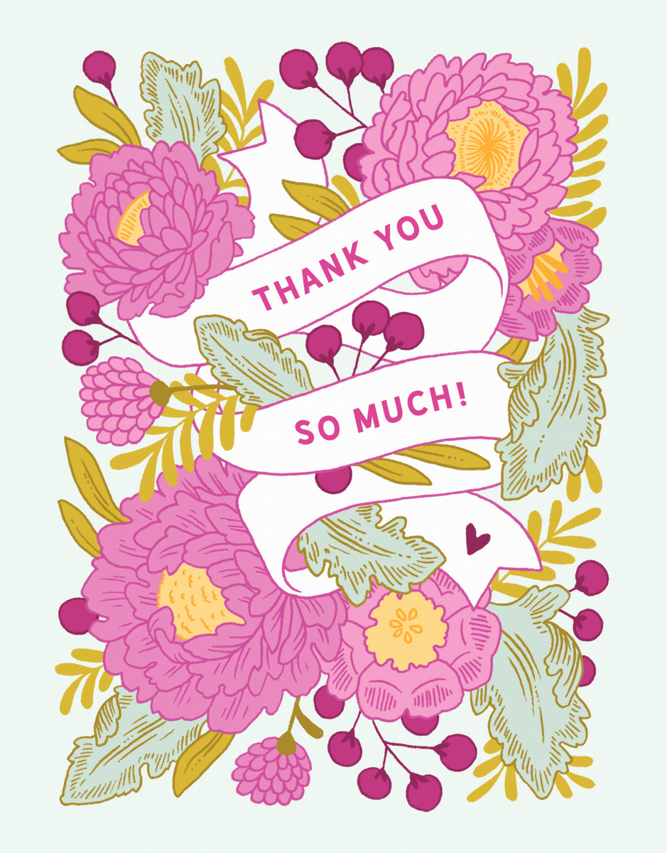 Floral Banner Thank You