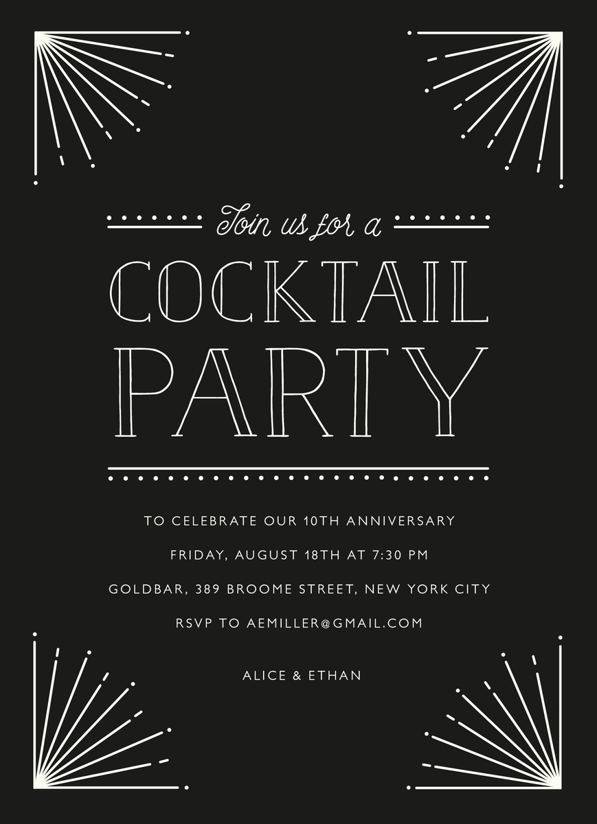Art Deco Cocktail Party 