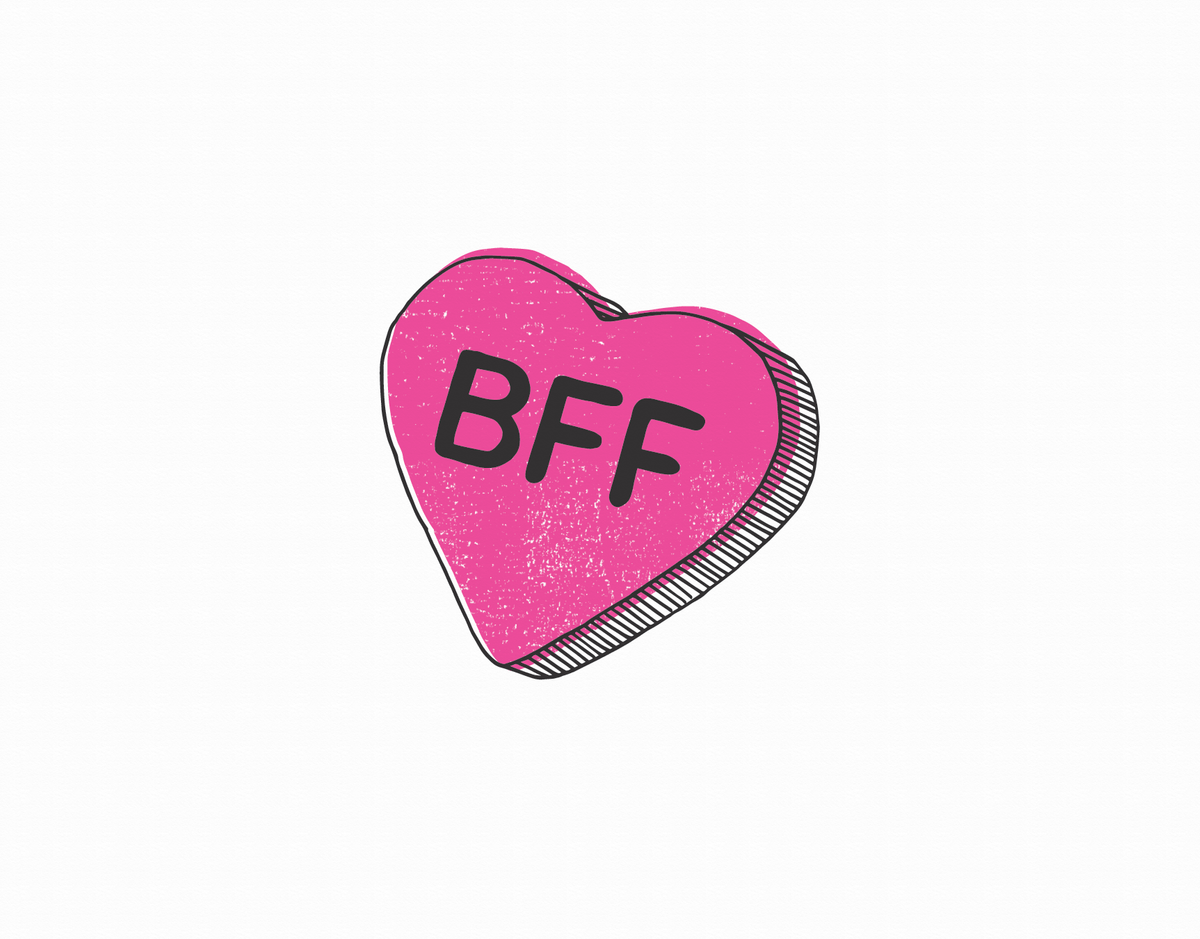 BFF Candy Heart Love Card