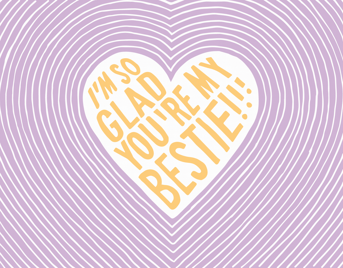 Purple Bestie Valentine Card