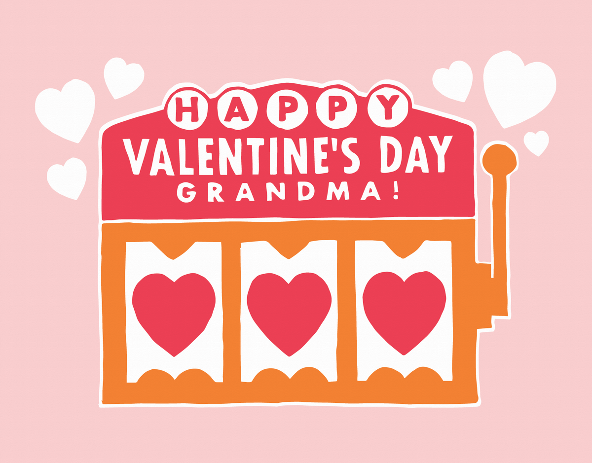 Grandma Jackpot Valentine Card