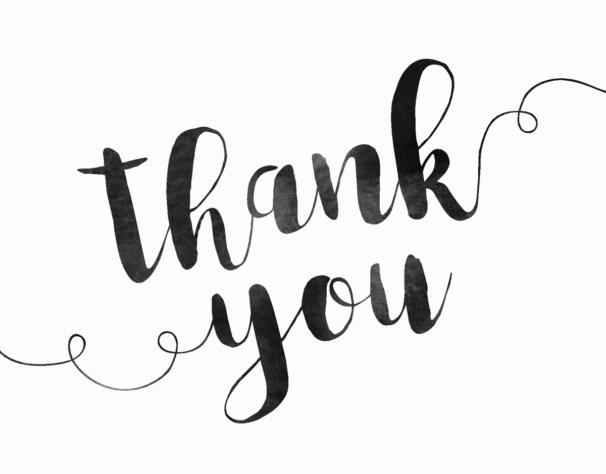 Thank You Watercolor Lettering