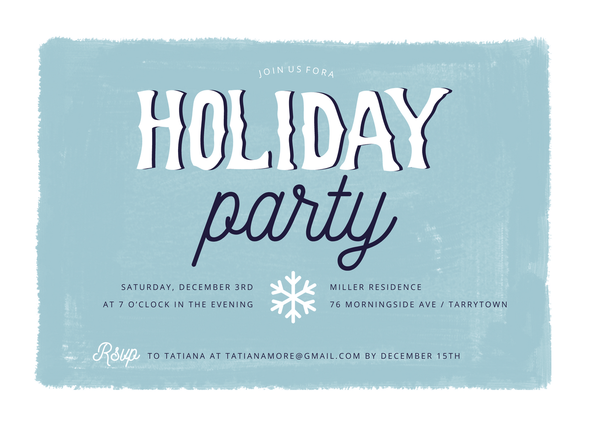 Blue Paint Holiday Party