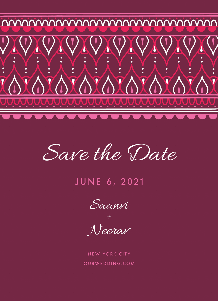 Ornamental Top Save The Date