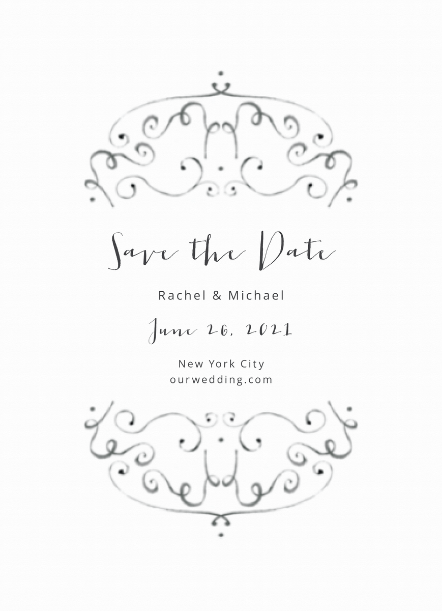 Airy Ornament Save The Date