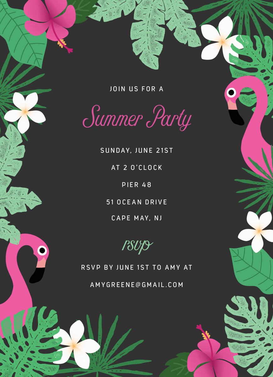 Tropical Party Invite