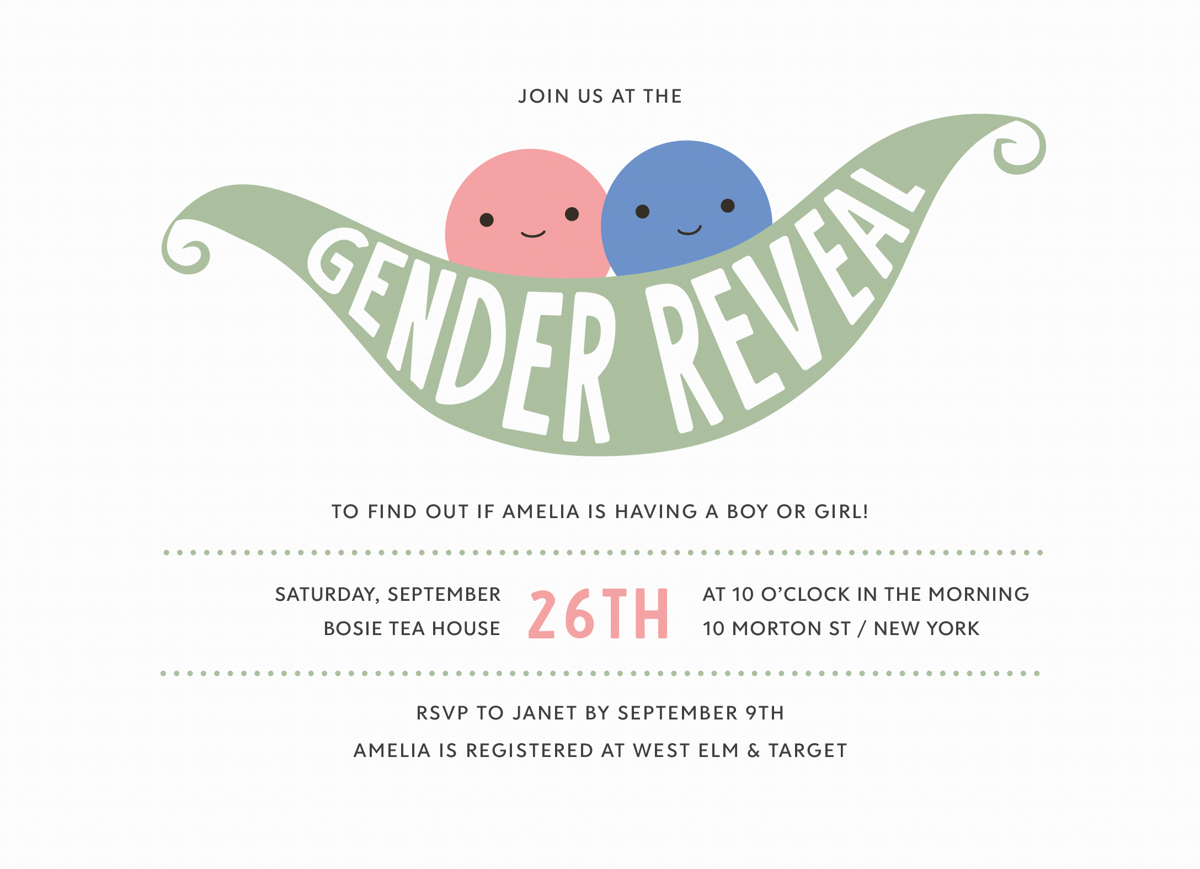 Pea Pod Gender Reveal