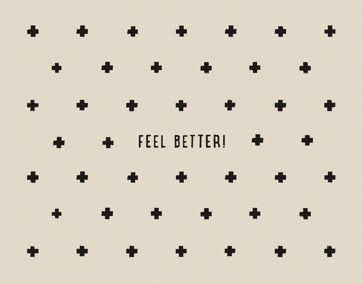 Feel Better Card with Crosses